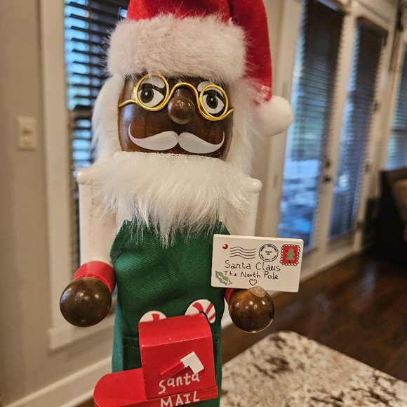 African American 14" Wood Nutcracker - Picture 3 of 6